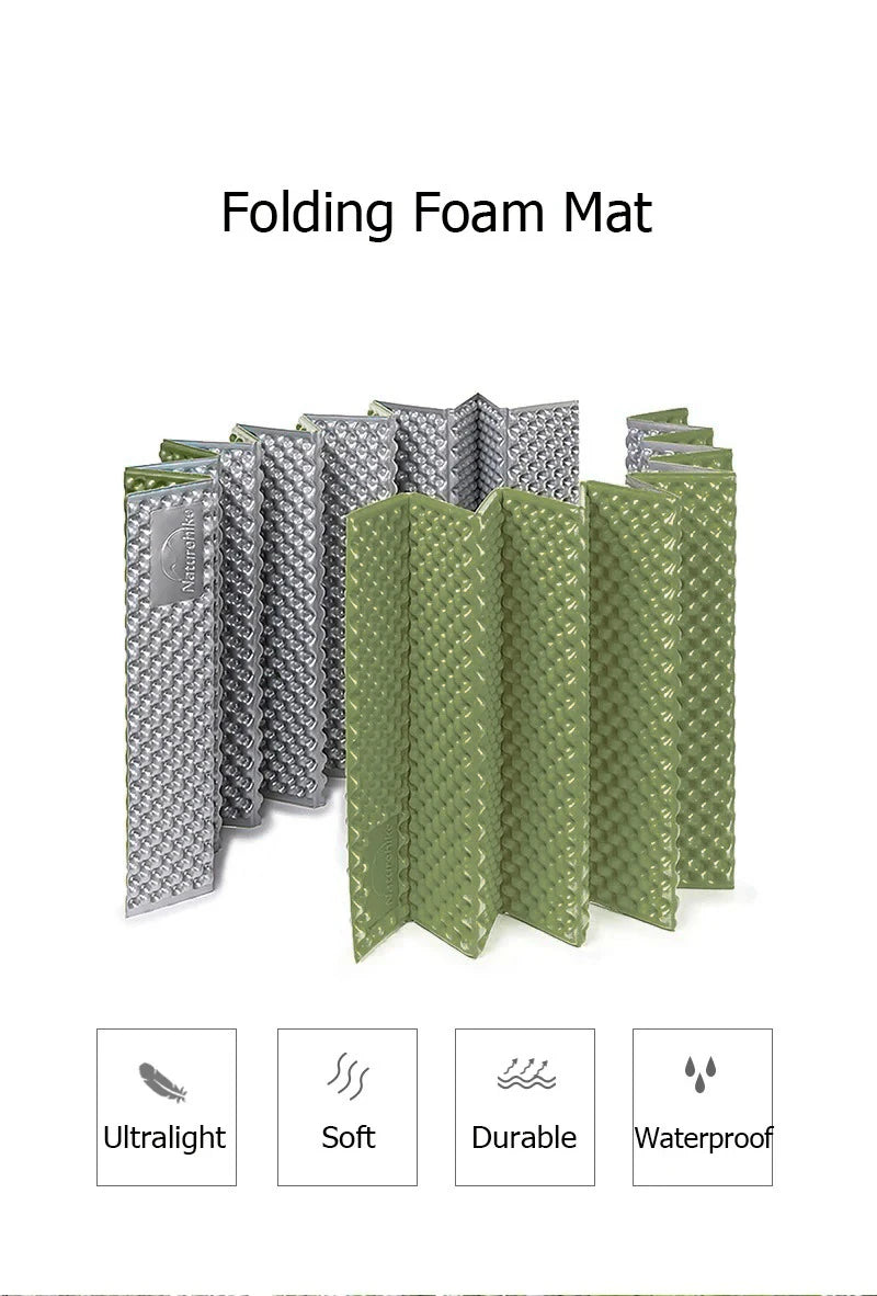 Naturehike Camping Mat Ultralight Folding Aluminum Film Moisture Sleeping Pad Outdoor Portable Picnic Bed Seat Hiking Mattress