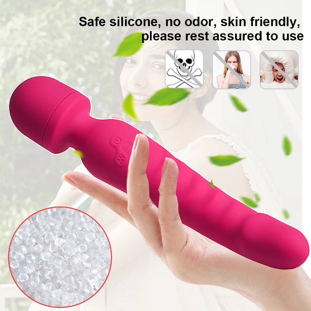 Powerful AV Magic Wand Dildo Vibrator for Women Clitoris Stimulator Erotic Toys G Spot Vagina Massager Adult Sex Toys for Female