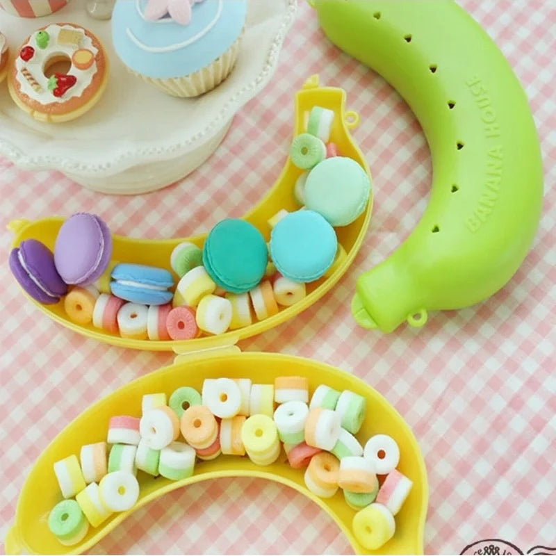 Banana Trip Outdoor Travel Storage Box Cute Banana Case Protector Container Trip Outdoor Lunch Fruit Storage Box Holder