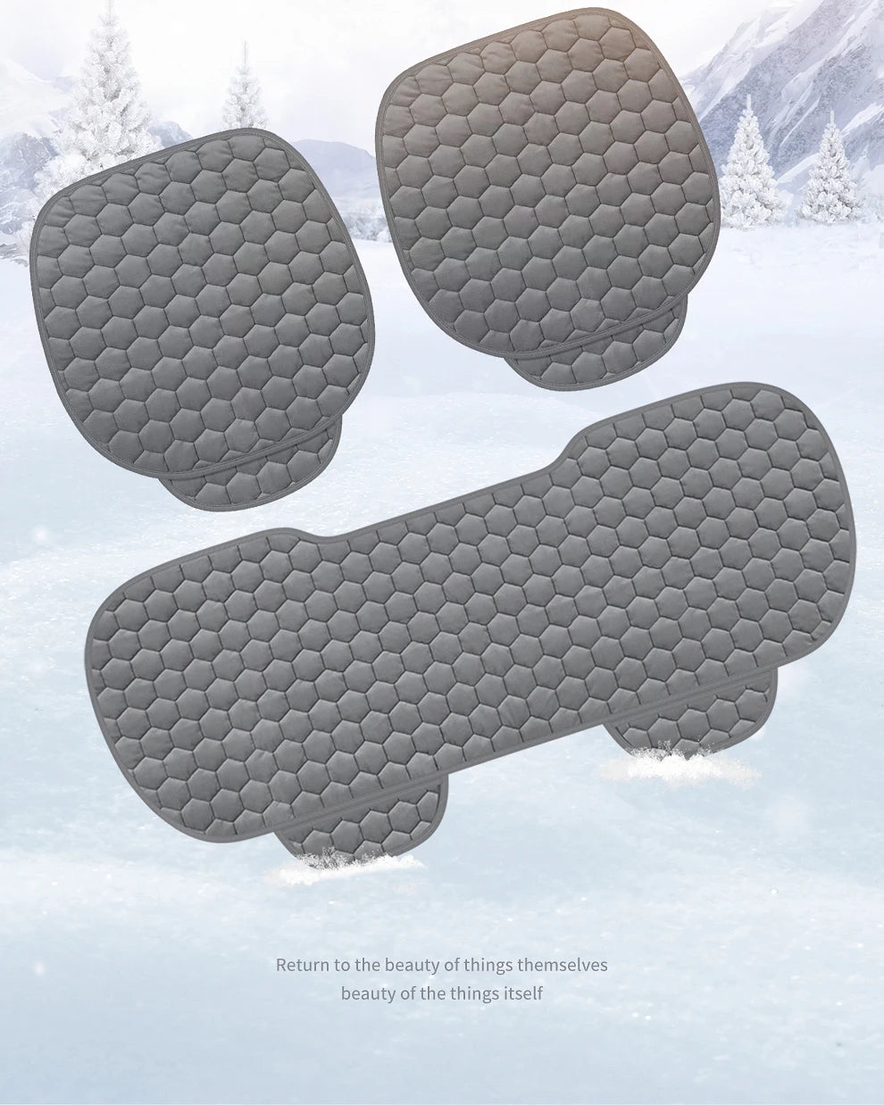 Winter short plush car single piece seat cushion thickened warm front single seat square cushion rear row long cushion