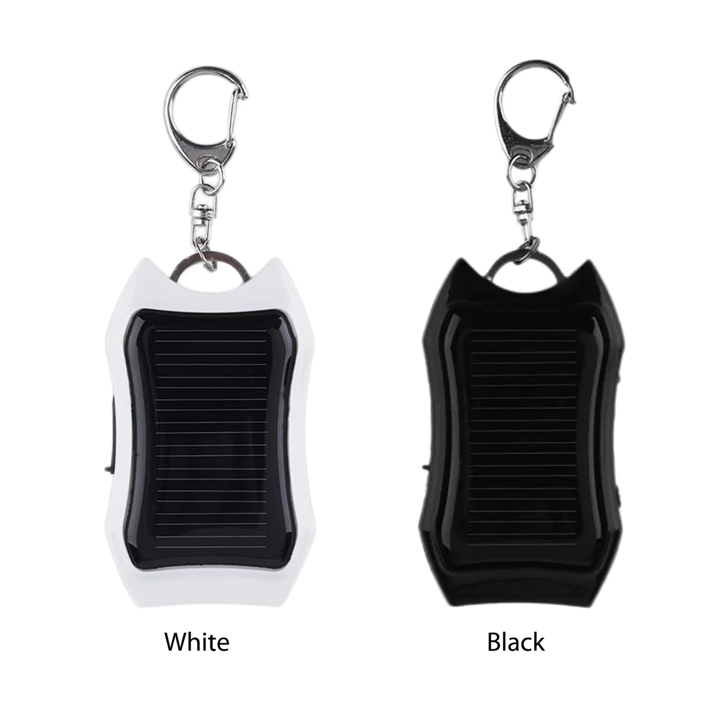 Keychain Power Bank USB External Solar 950mAH Cell Phone Backup Power Bank with 3 LED Light Charging Equipment for Hiking Travel