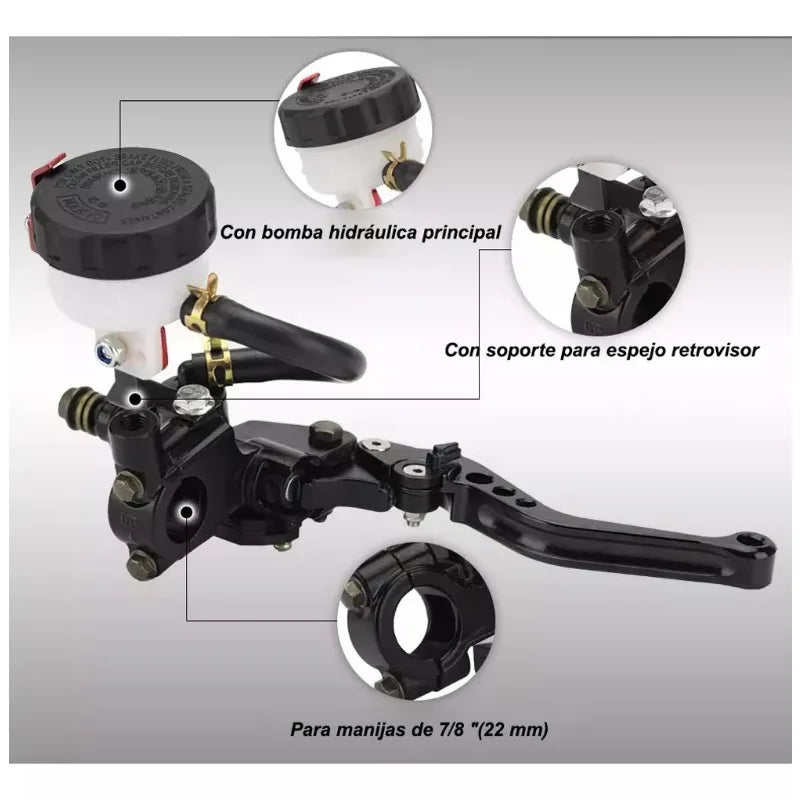 Universal CNC Motorcycle Adjustable Clutch Brake Master Cylinder Reservoir Levers Kit for Yamaha Kawasaki 7/8" 22mm Handlebar