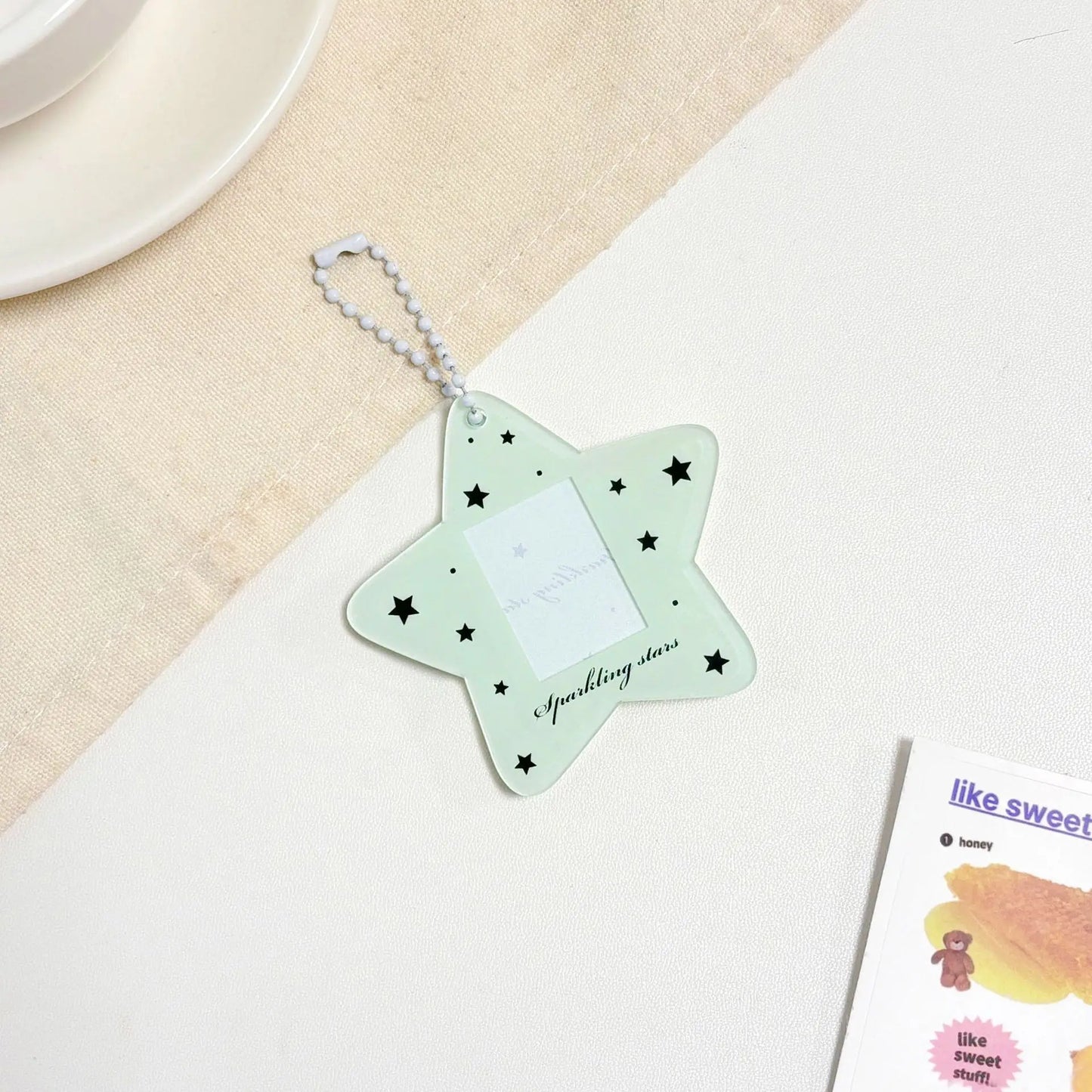 Star one inch certificate photo acrylic star follower small card card sleeve card brick card sleeve