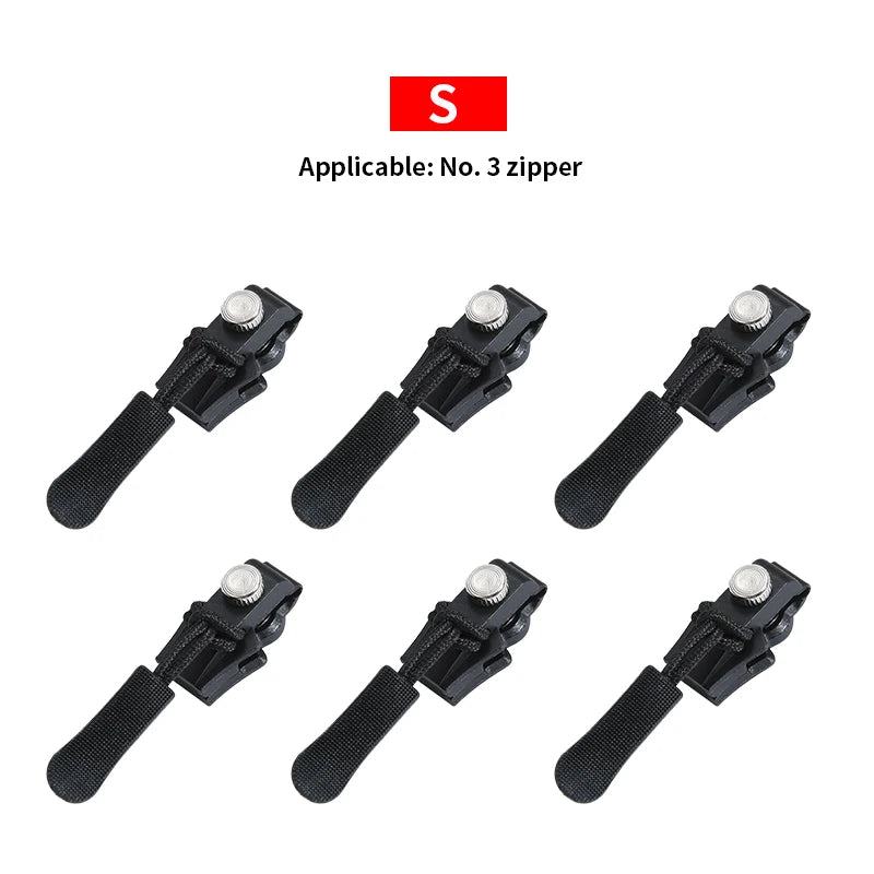 New 3 Different Size Zipper Repair Kit Removable Replacement Bad Buckle Instant Zipper Puller DIY Sewing Tools Zipper Head