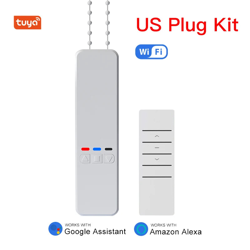 KEMEK Tuya Smart Wifi Blinds Motor Automatic Electric Roller Shade Controller App Control Works with Alexa Google Assistant