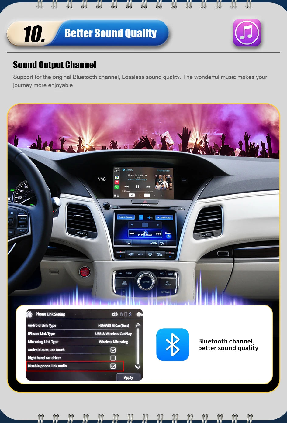 Car Ai Box Wireless Apple Carplay Android Auto For Acura YD3 MDX RDX TLX ILX RLX Honda Odyssey Original Screen Support Mirroring