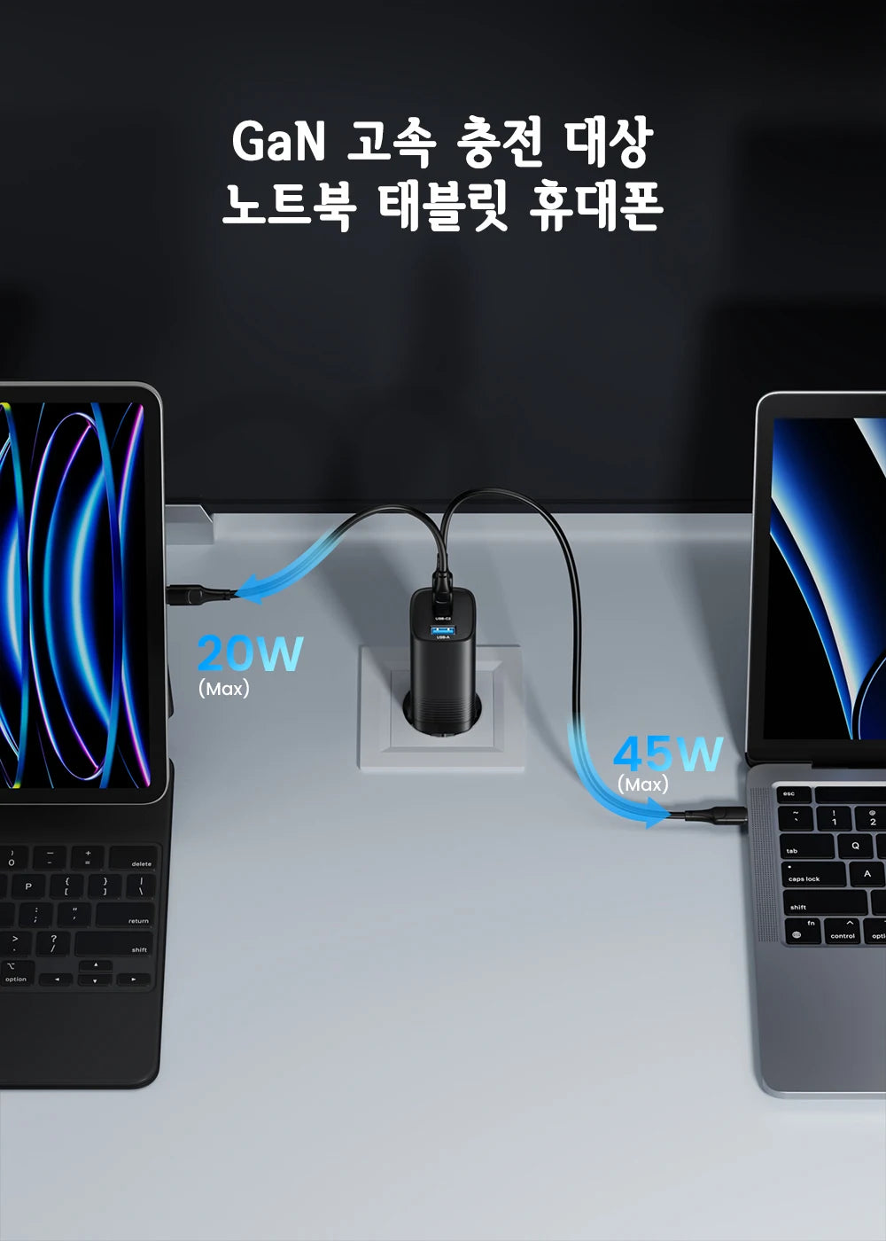 ASOMETECH GaN USB Type C Charger 65W 45W PPS PD QC4.0 Quick Charger For Macbook Laptop IPAD Tablet iPhone 16 Samsung S23 Ultra