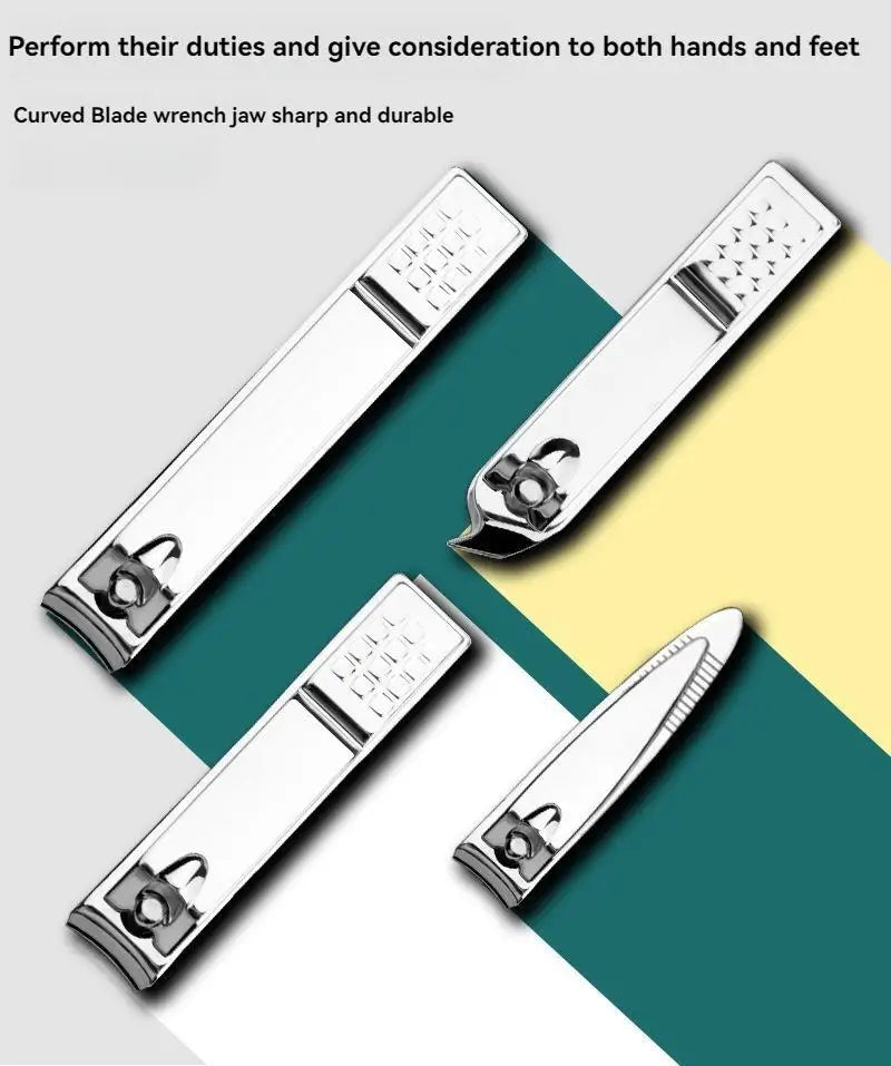 19pcs Stainless Steel Nail Scissor Set Full Set Nail Clippers Household Cuticle Nipper Manicure Tools Nail Clippers