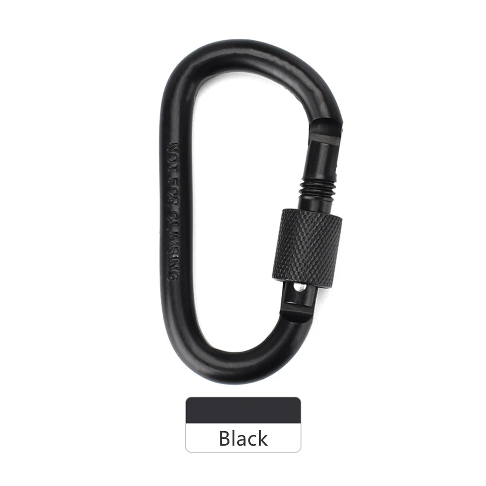 1pcs Aluminum Carabiner D-Ring Key Chain Clip Snap Hook Karabiner Camping Keyring 8 Colors