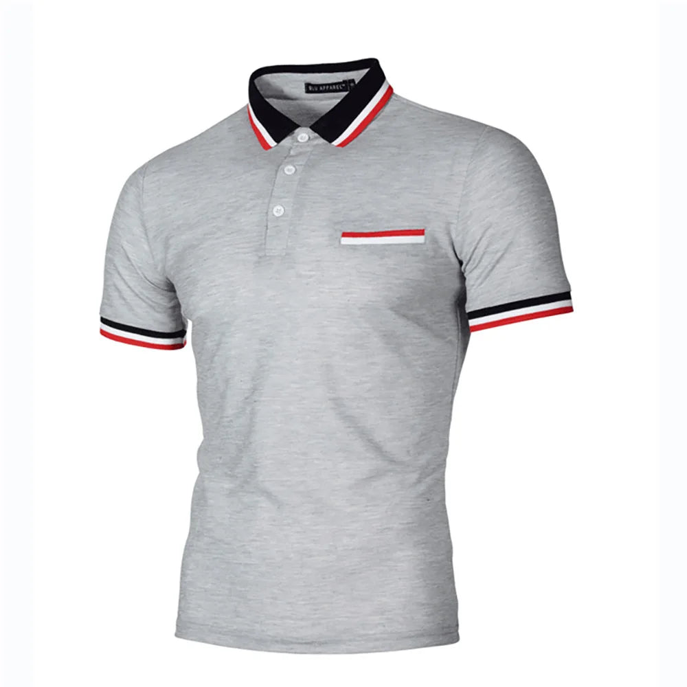 Summer Polos T-shirts Mens Breathable Sport Hiking Shirts Casual Golf Polos T-Shirt Short Sleeve Tops With Pocket Men's Clothing