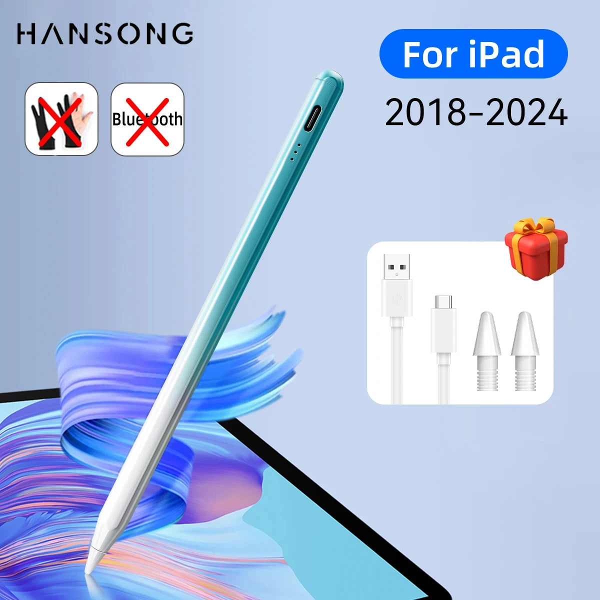 Stylus Pen for Apple Pencil 1 2 iPad 10th 9th 8th 7th 6th Air 5th 4th 3rd Generation Pro 12.9 11 inch Mini 6 5 Palm Rejection