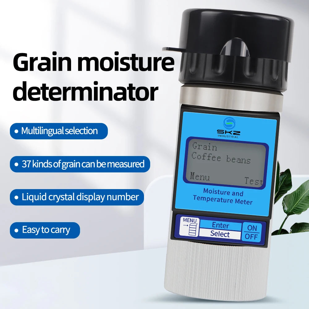 Smart Grain Moisture Meter For 37 Kinds Grains Humidity Tester Corn Wheat Peanut Seed Rice Coffee Bean Hygrometer Moisture Meter