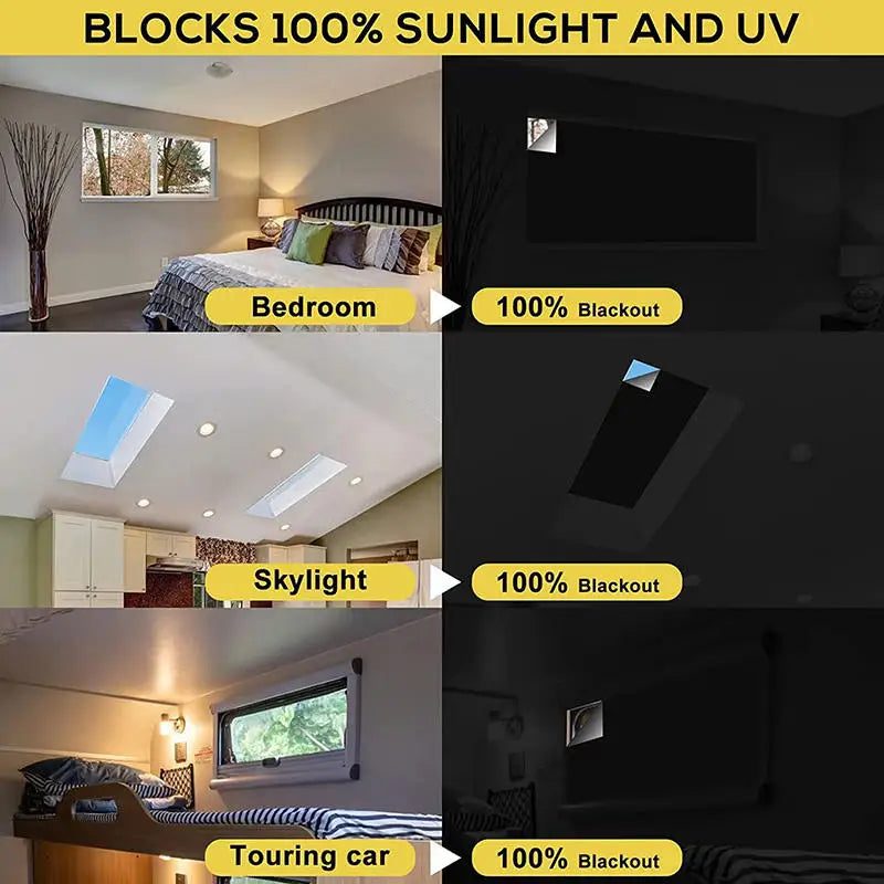 UV Block Adjustable Nursery Temporary Curtain Thermal Insulated Window Shade Blackout Blind Curtain Travel Window Cover