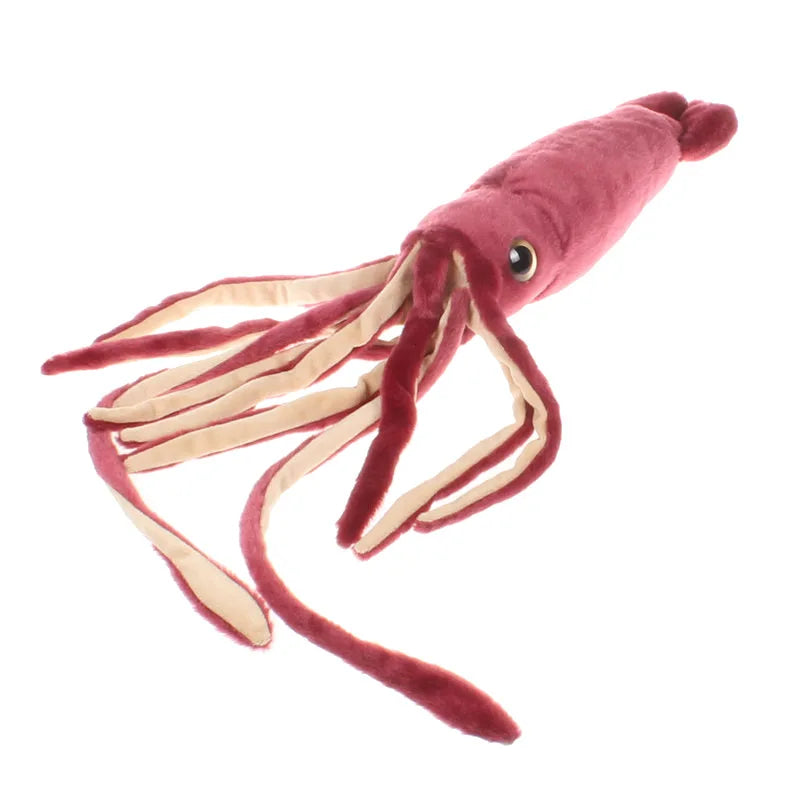 75cm Cute Wine Red Squid Animal Doll Soft Cartoon Plush Toys For Boys and Girls Halloween Holiday Birthday Gifts