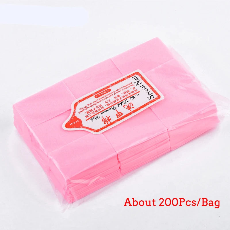 400/600Pcs/pack Solid Durable Nail Tools Manicure Gel Nail Polish Remover Pads Lint-Free Wipes 100% Cotton Napkins Wraps