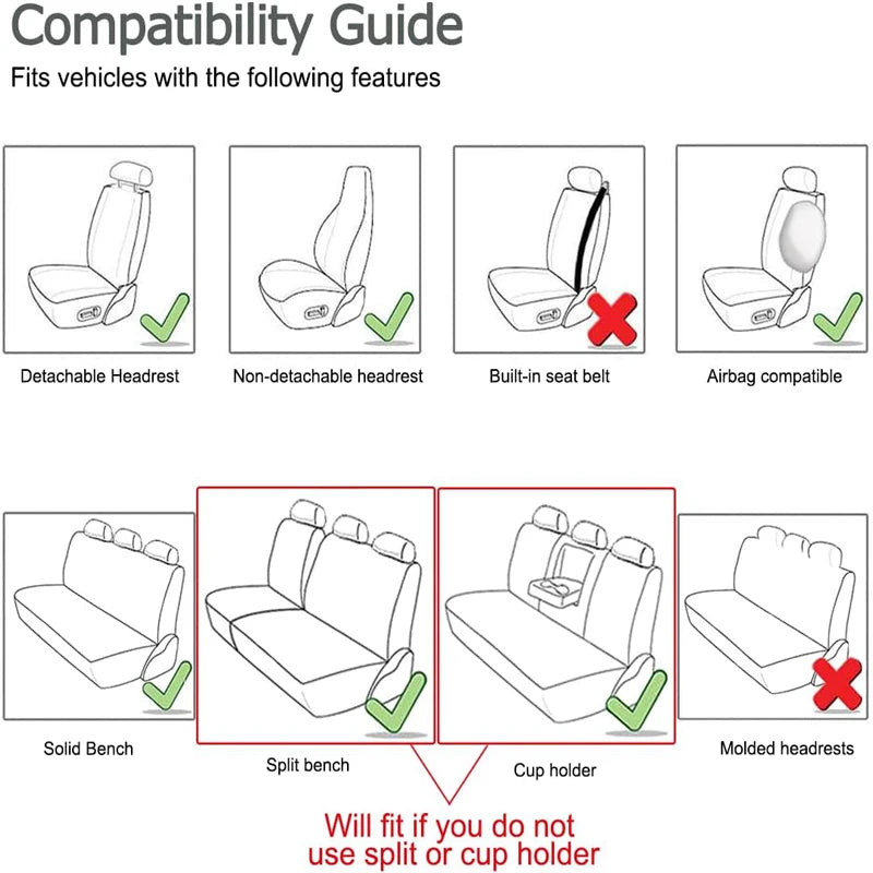5mm Universal Size Flax Striped Car Seat Covers with Seat Belt Pads Steering Wheel Cover Full Set Fit For Most Car SUV Van Truck