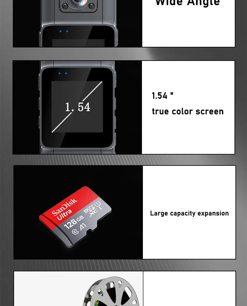 JOZUZE L11 1080P HD Mini Camera Portable Digital Video Recorder BodyCam Infrared Night Vision Police Cam Small Bike Camcorder