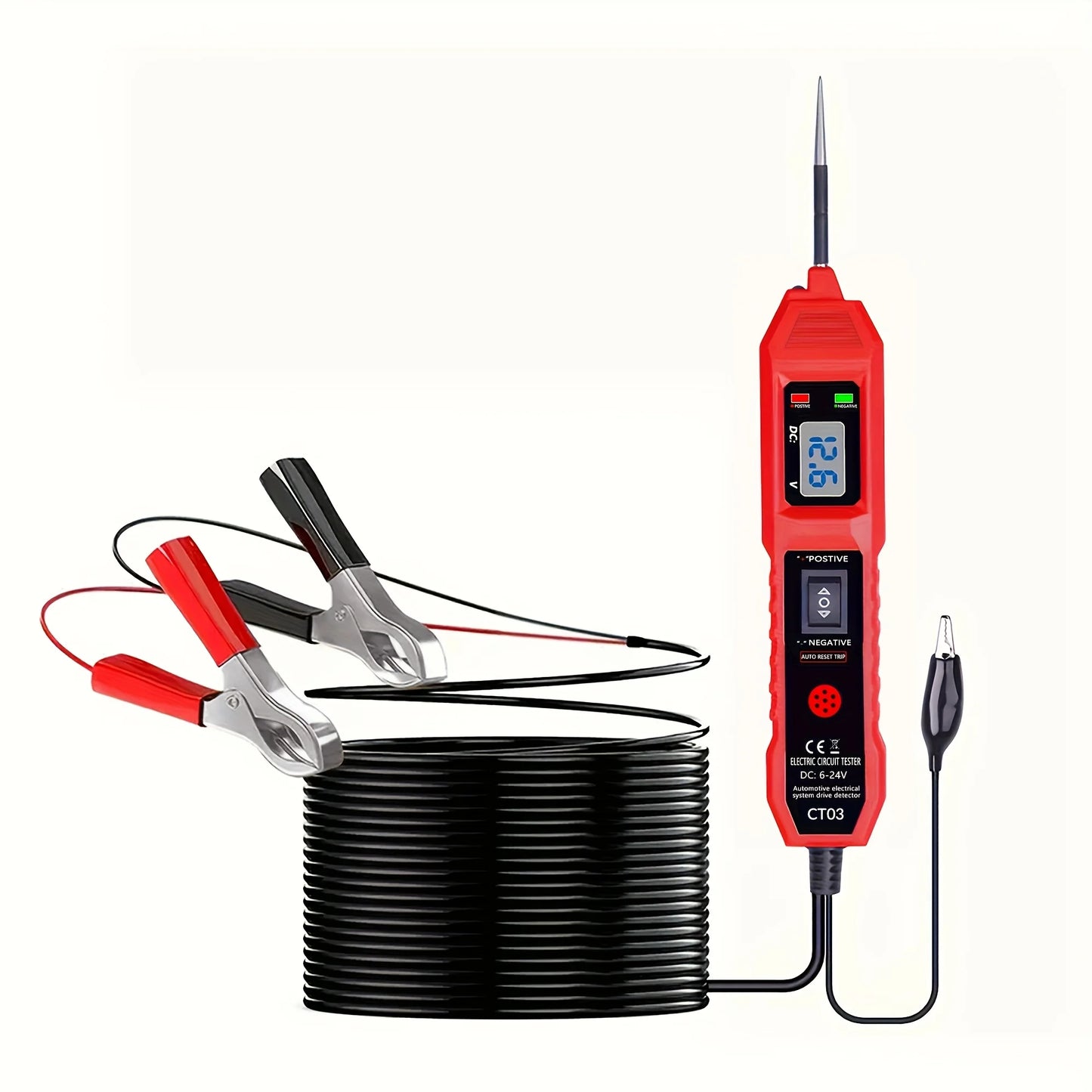 High-Performance Multifunctional Automotive Circuit Tester and Drive Detector - Digital Display, Adjustable Resistance, Ergonomic Design, Used for Electrical System Diagnostics, Circuit Switch Inspection, Vehicle Maintenance
