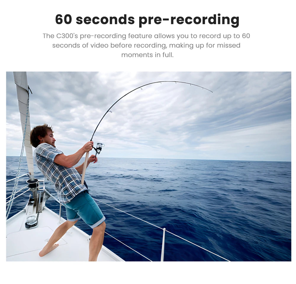 SJCAM C300 Pocket Action Camera 4K FHD With Long Battery Life Video 30M Waterproof 5G WiFi Camera Sport Action Cam