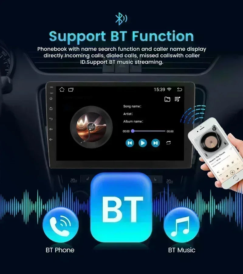 BOSSCAR Car Radio 2Din Android Carplay Universal 7"9"10" Touchscreen Multimedia Video Player Wireless GPS FM MP5 MP4 Autoradio