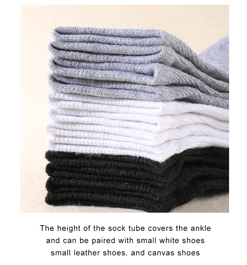 12 Pairs Solid Color Boat Socks Comfortable Breathable High-Quality Men's Business Low Tube Socks Casual Men Slipper Floor Socks