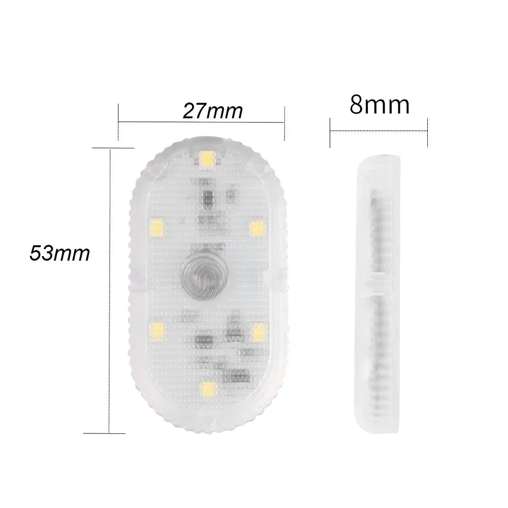 Car Interior LED Night Lighting Under Cabinet Light Touch Sensor Reading Lamp LED Book Lights USB Rechargeable Car Door Light
