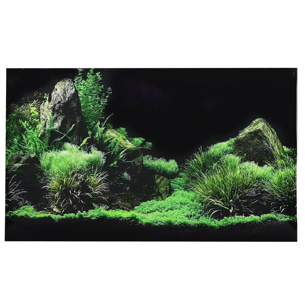 Aquarium Background Sticker Fish  Sticker Aquarium Fish  Seafloor Water Grass Background Decoration Painting PVC Sticker