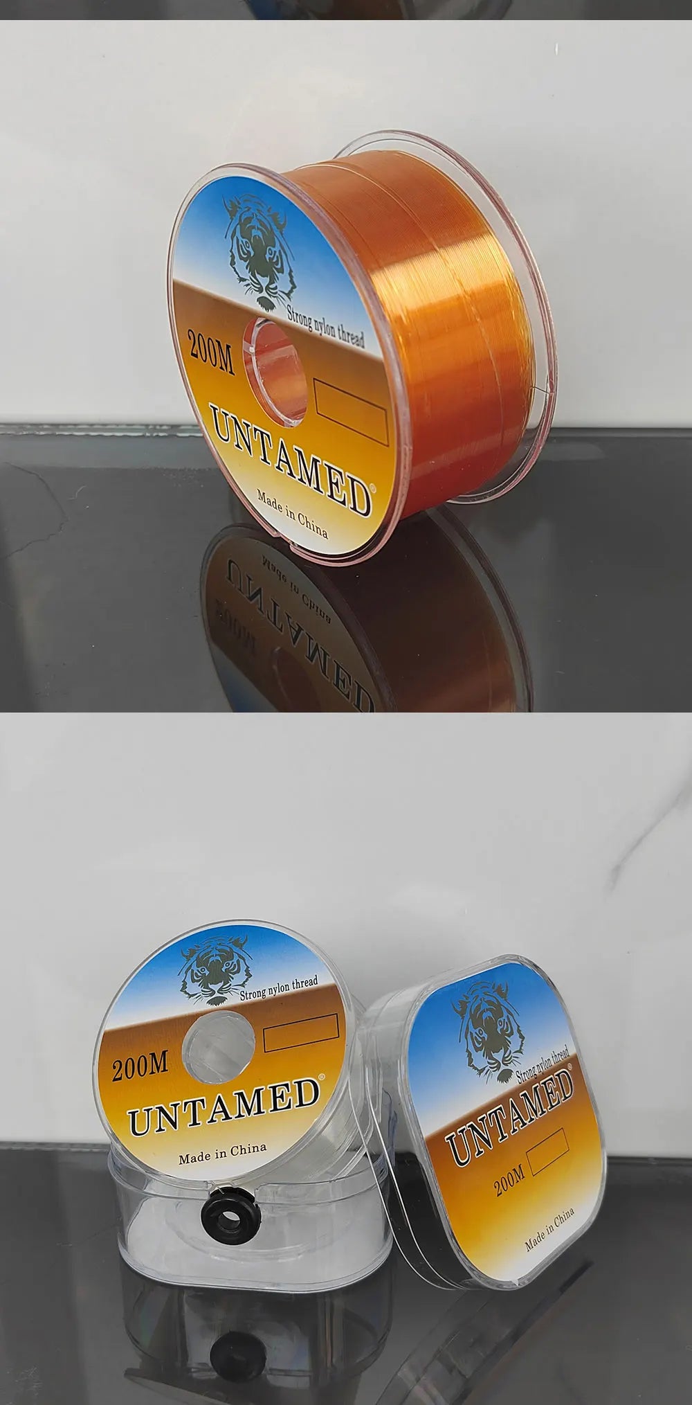 UNTAMED brand fishing line 200m, wear-resistant and strong tensile nylon line suitable for various water bodies