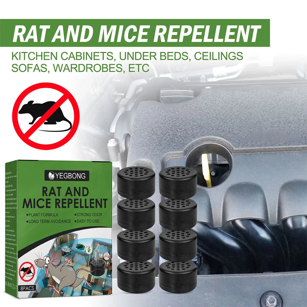 8Pcs Mice Repellent Deterrent Anti-Mouse Ball Rat Repellent Non-toxic Safe Peppermint Oil for Outdoor Indoor Pest Insect Control