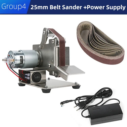 TUNGFULL Mini Belt Grinding Machine Tool Sharpening Machine Sanding Grinding Electric Sander Home Diy Polisher Machine