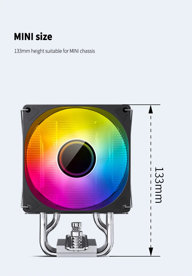 Jonsbo CR 1400 V2 CPU Cooler ARGB Quiet Fan 4 Heat Pipes Air Radiator for LGA1700 1200 115X AM4 AM5 PC Processor Heatsink Cooler