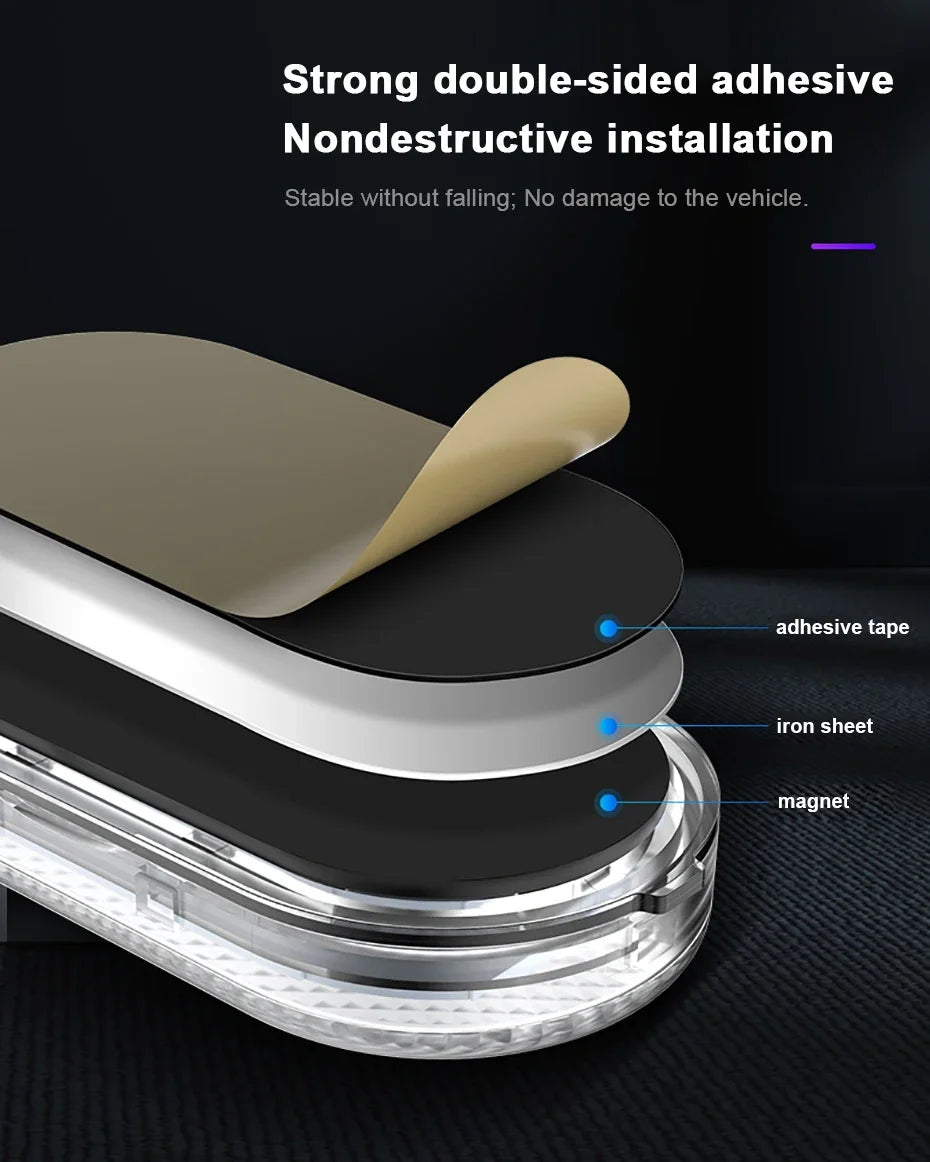 Car RGB Interior LED Small Light USB Rechargeable Magnetic LED Touch Interior Reading Light For Armrest Box Storage Box Lights