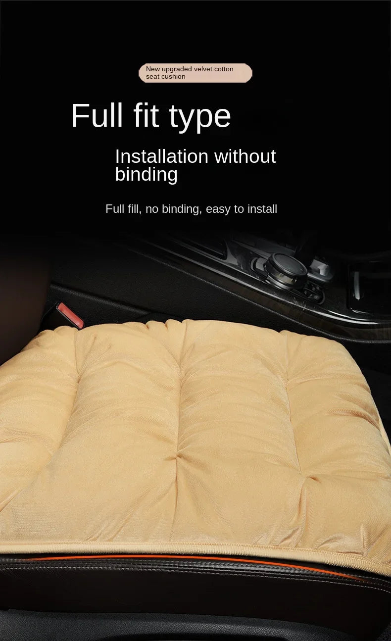 Winter Car Seat Cover with Back Pad Warm Slip-resistant Car Seat Cushion Chair Protector Universal for Suv Pick-Up Truck Sedan