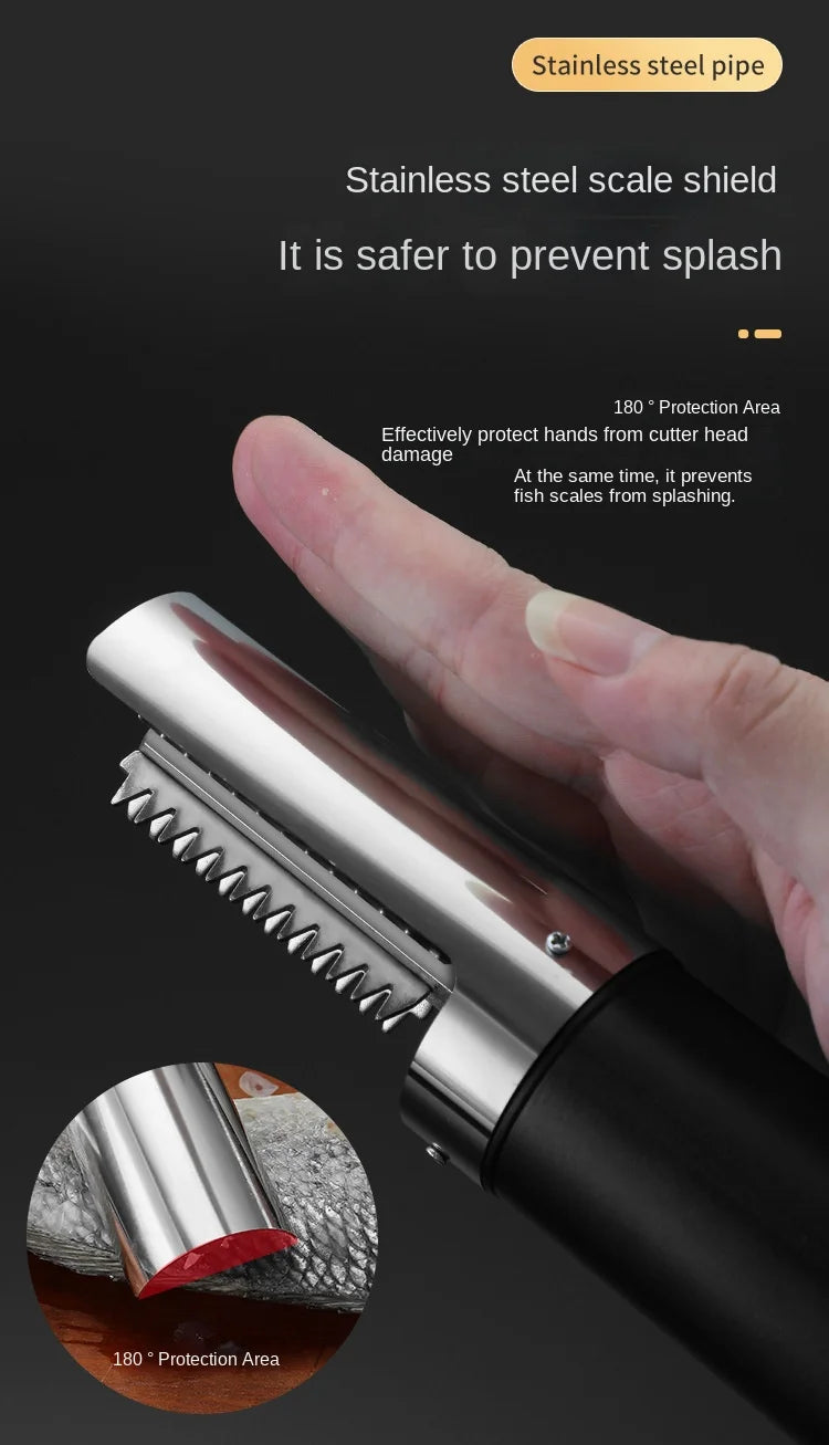 Portable Electric Fish Scraper Waterproof Fish Scale Remover Fish Scale Cleaner USB Rechargeable Fish Scale Knife Seafood Tools