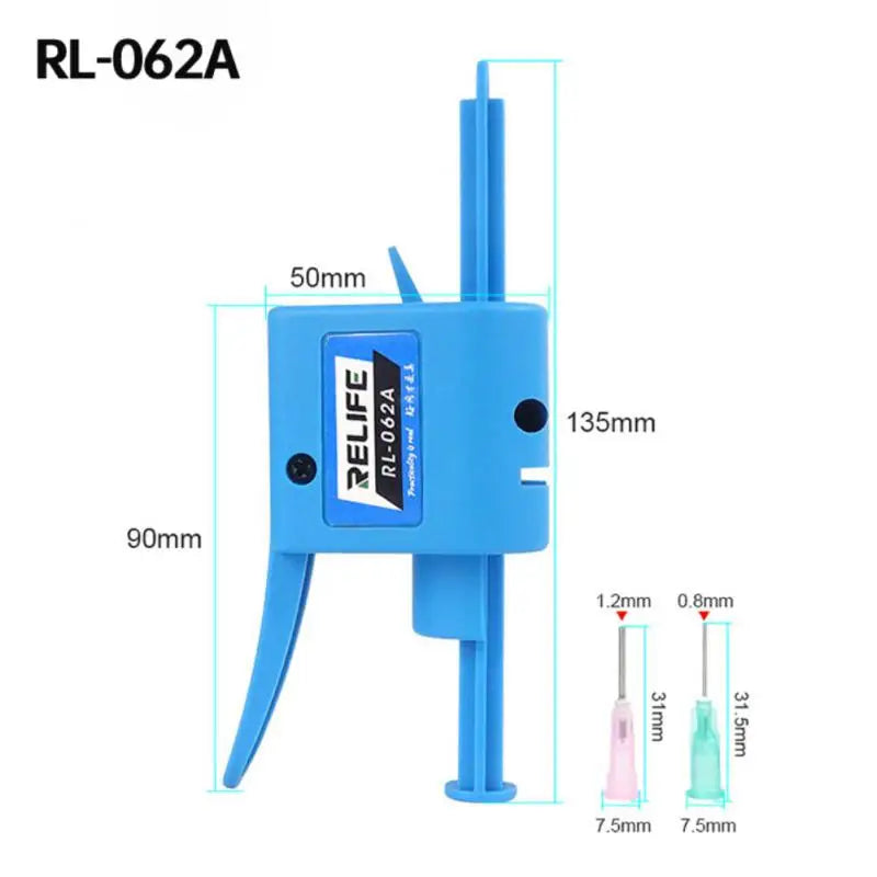 10CC RELIFE RL-062A Welding Oil Needle Booster Manual Glue Gun Press Type Auxiliary Discharge Oil Putter BGA Flux Paste Booster