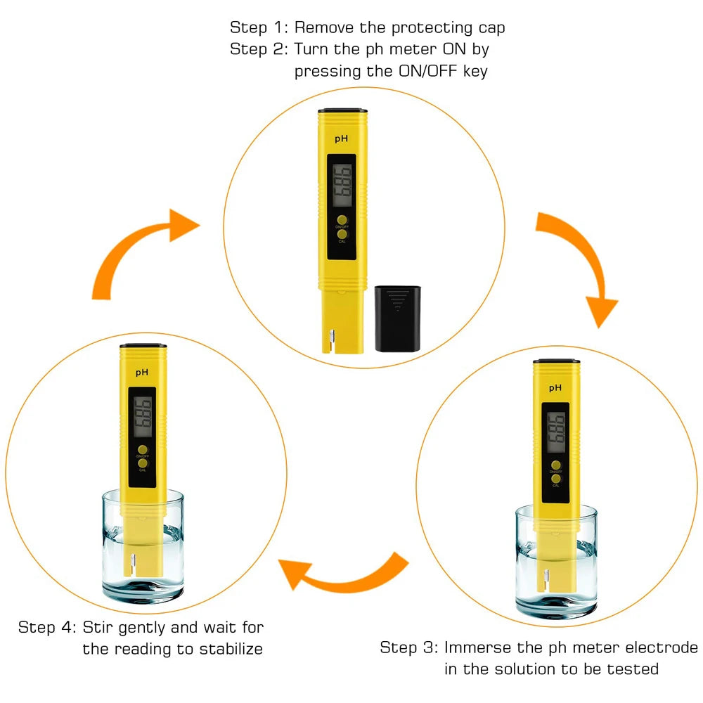 TDS Meter Digital Water Tester High Accuracy Digital 0-14 PH Meter Tester 0-9990ppm TDS&EC LCD Water Purity PPM Aquarium Filter