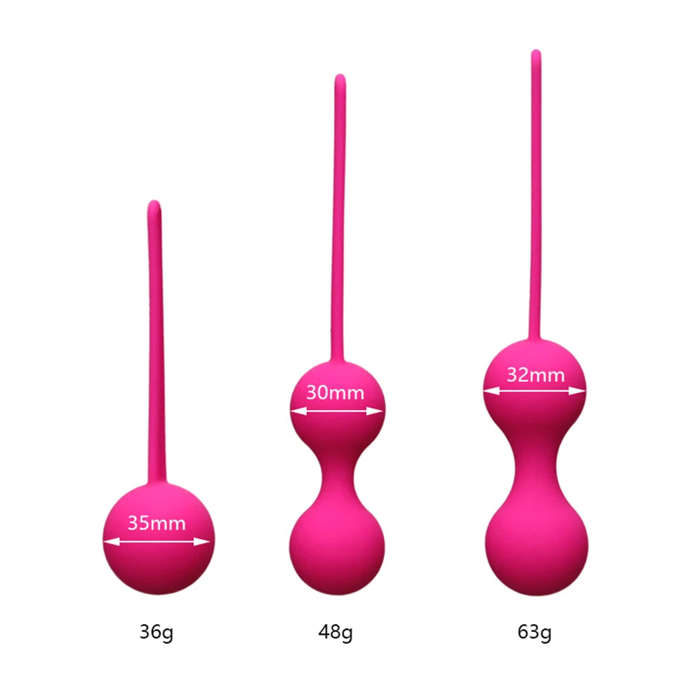 3pc Kegel Ball Silicone Vaginal Tightening Balls Set Pelvic Adults Sex Toys Training Kegel Ben Wa Ball Sex Products For Women