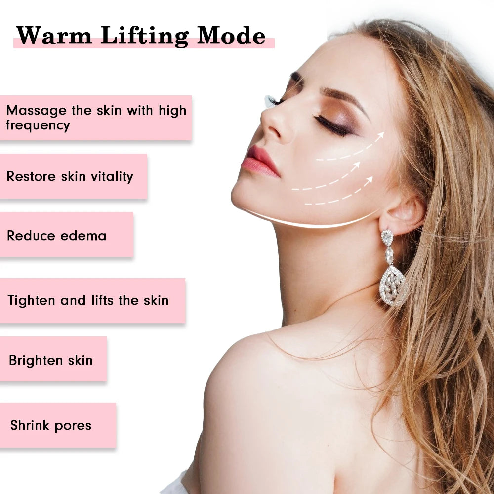 7 in 1 Face Lift Devices Microcurrent Skin Rejuvenation EMS RF Women Facial Massager Light Therapy Anti Aging Wrinkle Beauty