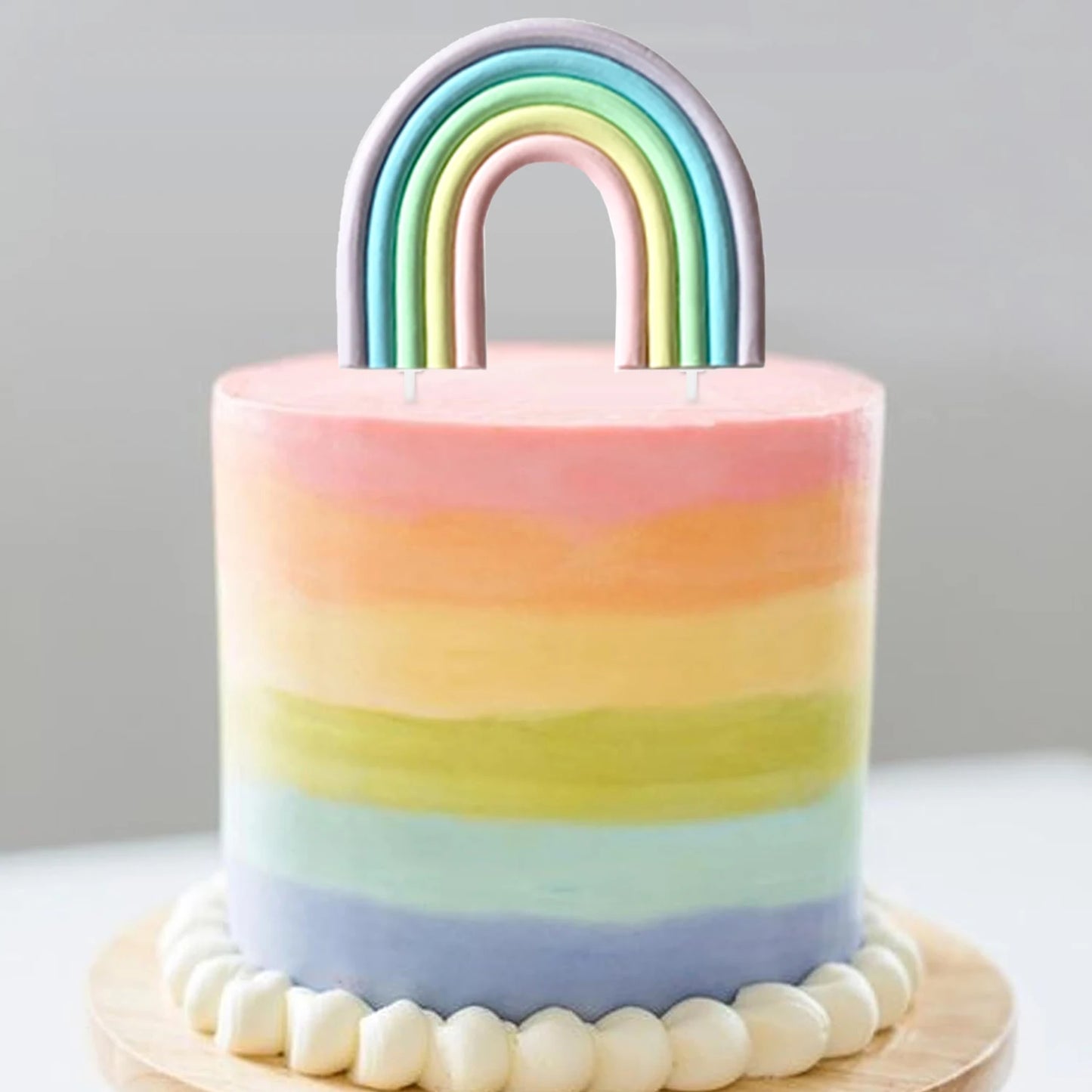 Rainbow Cake Toppers,Three-Dimensional Cloud Rainbow Design Cake Picks for Party Birthday Wedding Cake Decorations Supplies