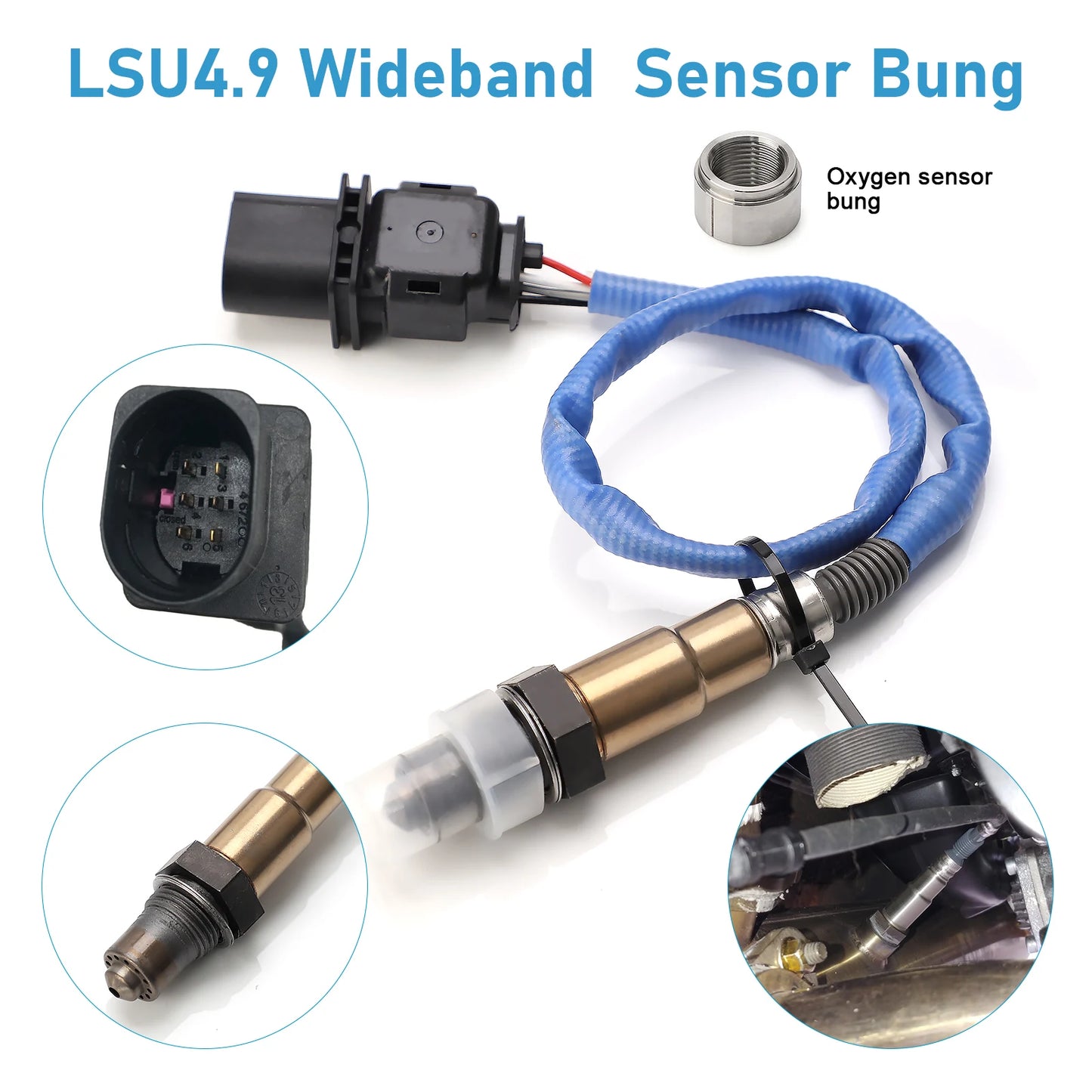 CNSPEED Car New O2 Air Fuel Ratio Gauge Kit EM 30-0300  X-Series Wideband LSU 4.9 0258017025 Oxygen Sensor for Car Oxygen Sensor