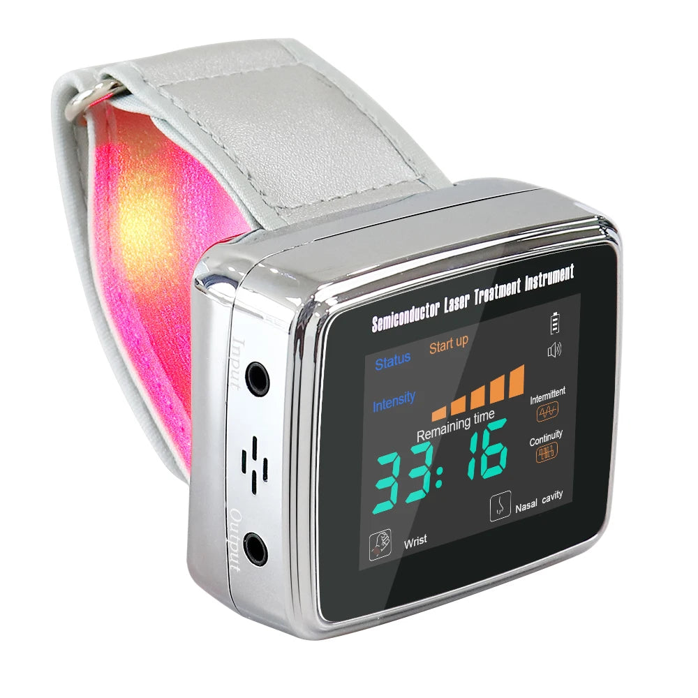 15 Laser 650nm Laser Therapy Wrist Watch LLLT for Diabetes Hypertension Cholesterol Treatment Laser Rhinitis Physiotherapy