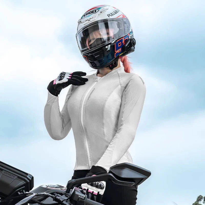 Motorcycle riding suits, all-season mesh breathable, spring and summer women's fitted, anti-drop, quick-drying clothes