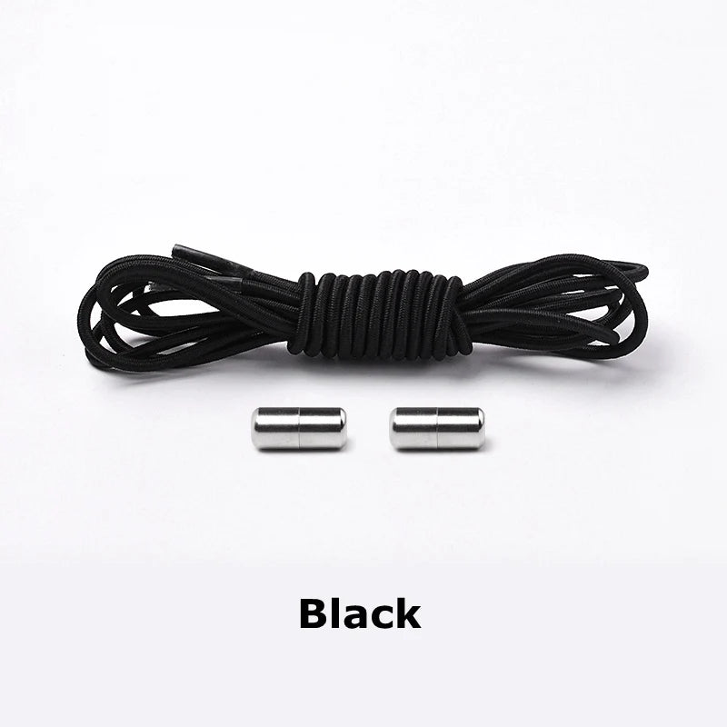 Elastic Laces Sneakers Round Shoelaces without ties Rubber No Tie Shoe laces Shoes Kids Adult Quick Shoe lace Rubber Bands