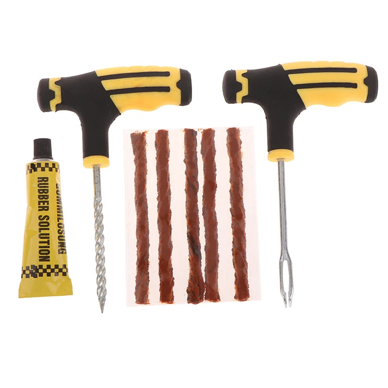 Tire Tubeless Tire Repair Tool Kit For Emergencies Quick Puncture Fixing For Cars Truck RV Jeep ATV Motorcycle Flat Tire Repair