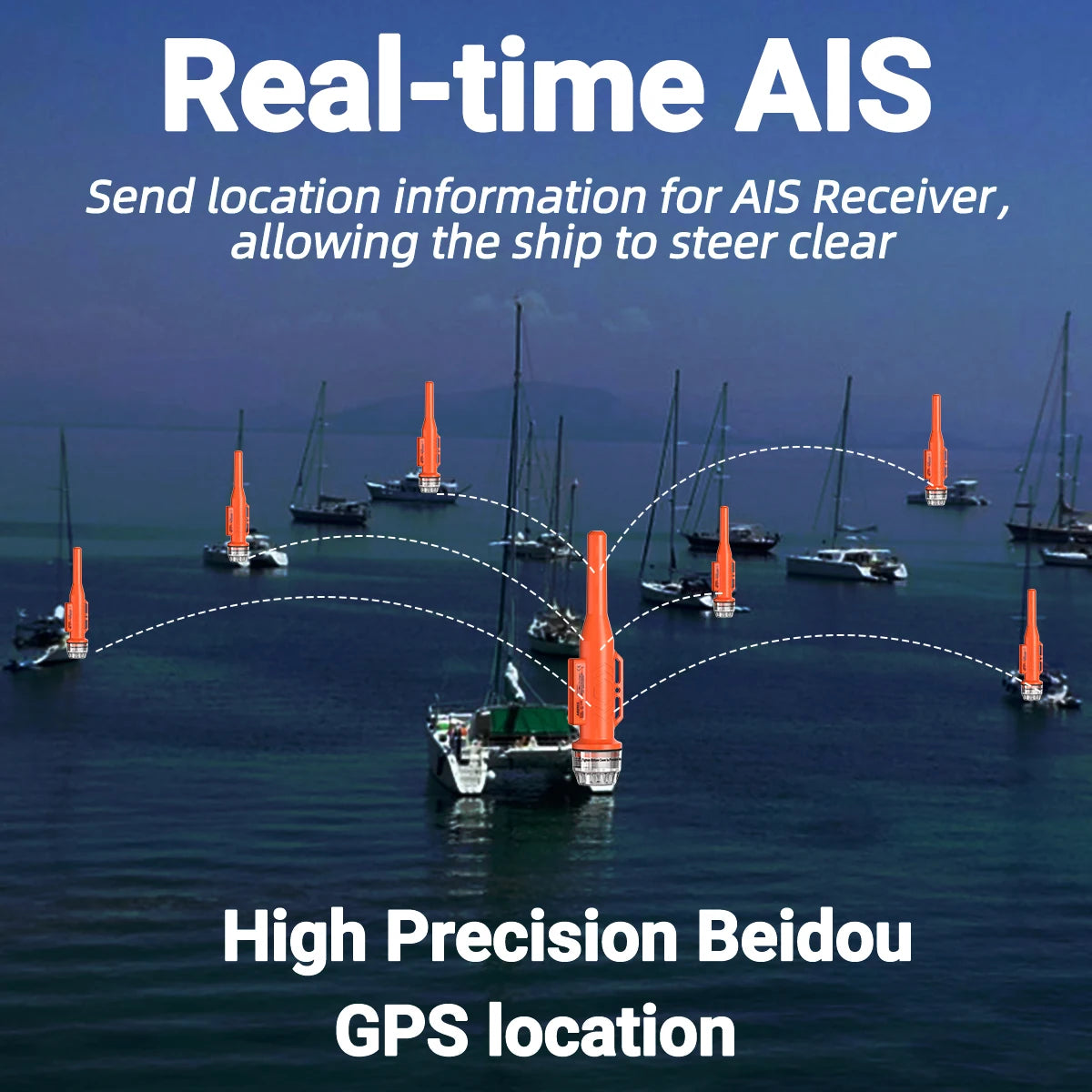 ABBREE AR-109M  Net Locator Waterproof Floating Fast Receiving GPS Positioning 15 Days Standby Buoy Tracker Boat Fishing Accesso