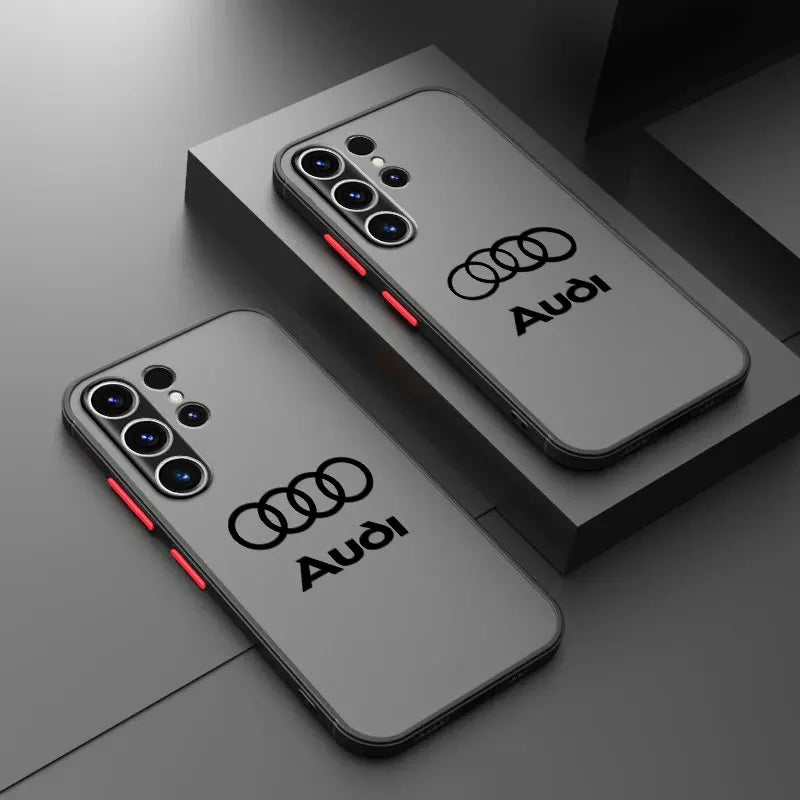 A-Audii-Brand Logo Soft shell Phone Case for Samsung Galaxy S10 S20 S21 FE S9 S22 Plus S24 S23 Ultra S25
