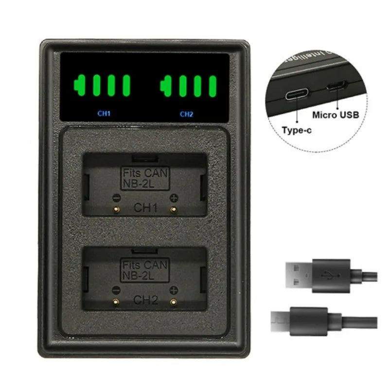 NB-2LH NB 2L 2LH NB-2L Battery + Charger 1850mah for Canon EOS Rebel XT XTi 350D 410D G7 G9 S70 S80 ZR500 ZR950 ZR960 HG10 HV40