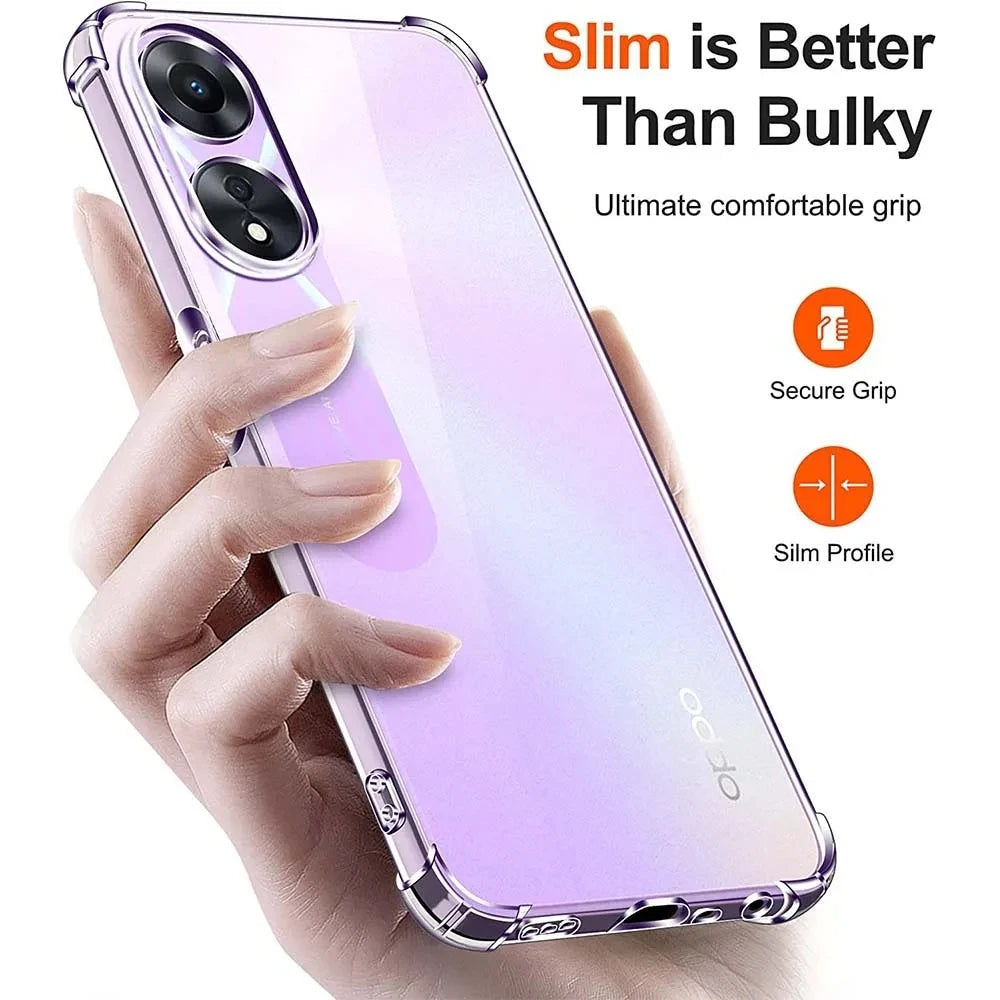Shockproof Airbag TPU Case for OPPO A60 A79 5G A98 A78 A58 A38 A18 A77 A57 A57S A17 A96 A16 Protective Cover Capa Fundas Coque