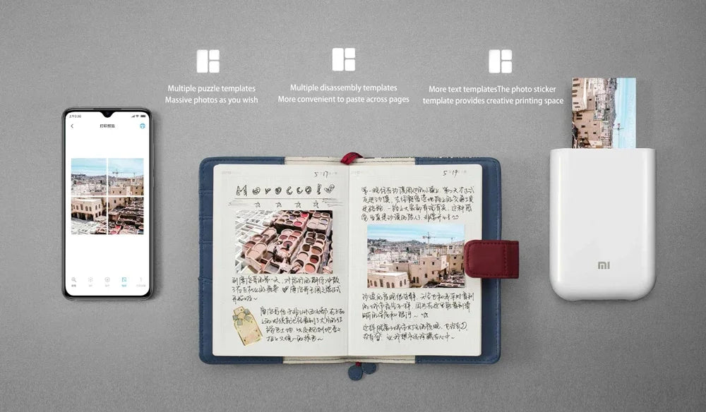 Global Version Original Xiaomi Mini Photo Printer ZINK Inkless Technology Multifuncion AR Video Printing Bluetooth 5.0 Portable