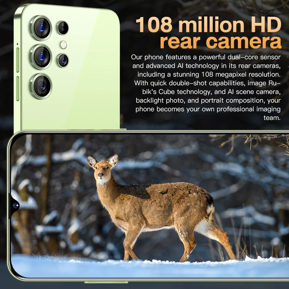 HOT 2025 new S25 Ultra original intelligent 5G dual card dual standby Android 14 system global version phones 7800mAh battery